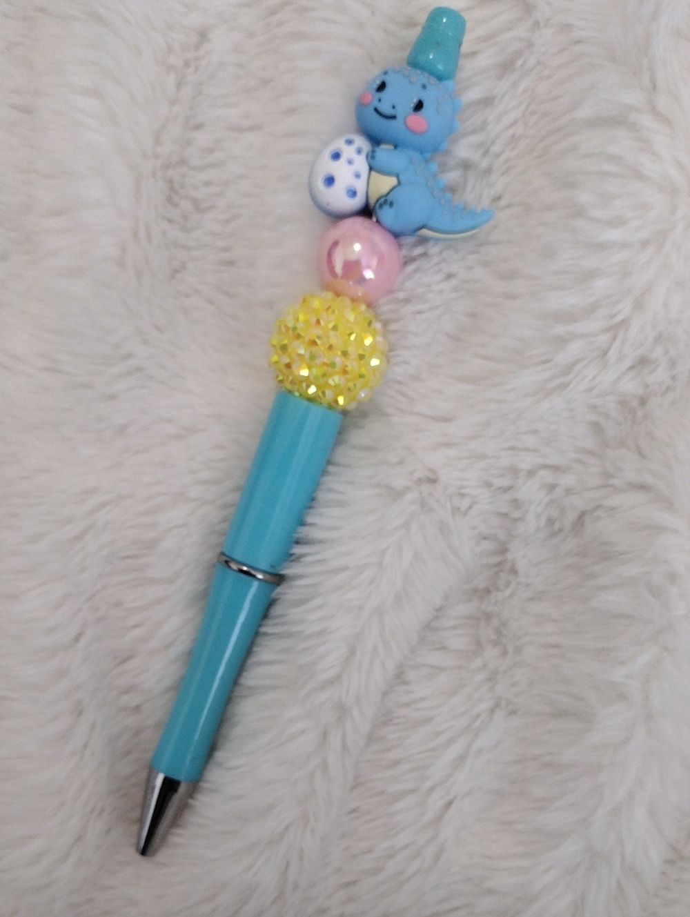Cute Blue Dinosaur Bubble Ball Pen